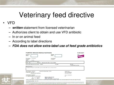 fvfda|Veterinary Feed Directive (VFD) .